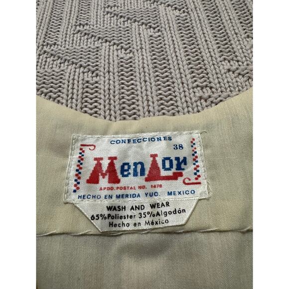 Vintage Mexican cream embroidered tunic size L - Picture 4 of 6